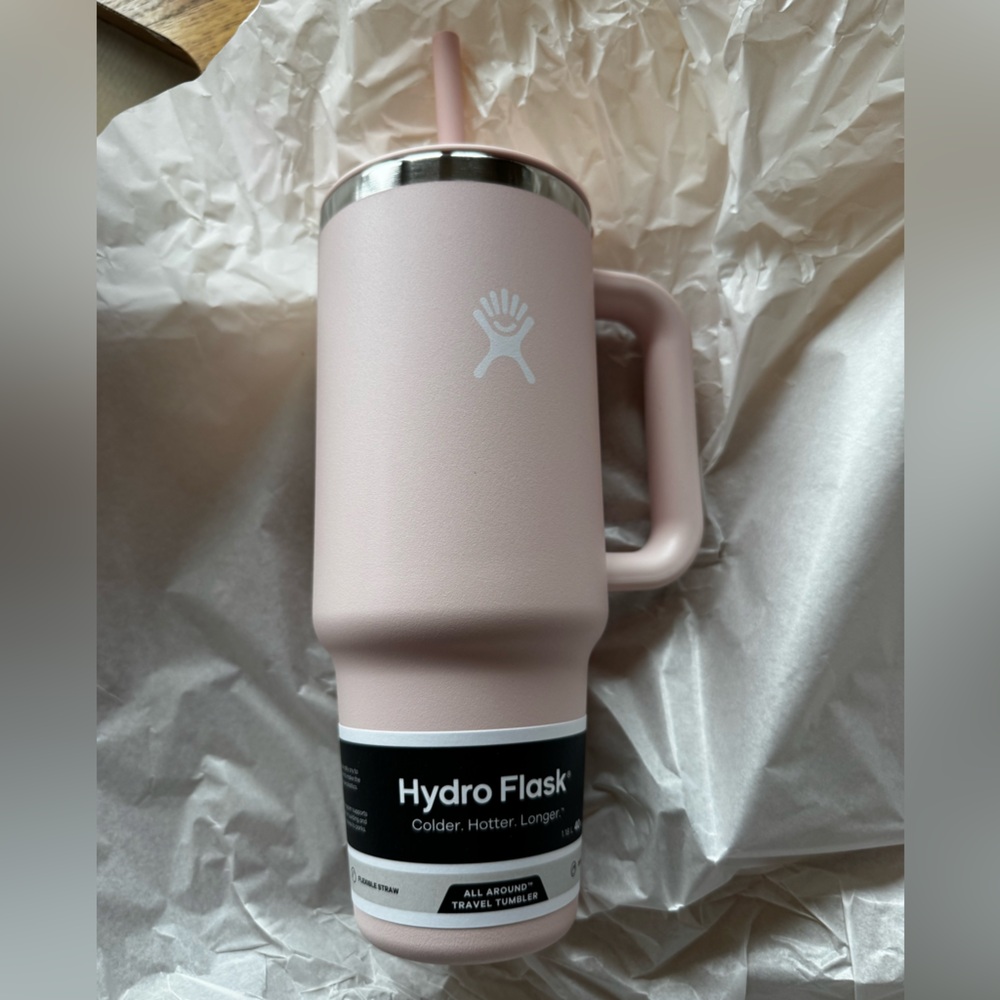 Hydro Flask Blush Travel Mug with Handle